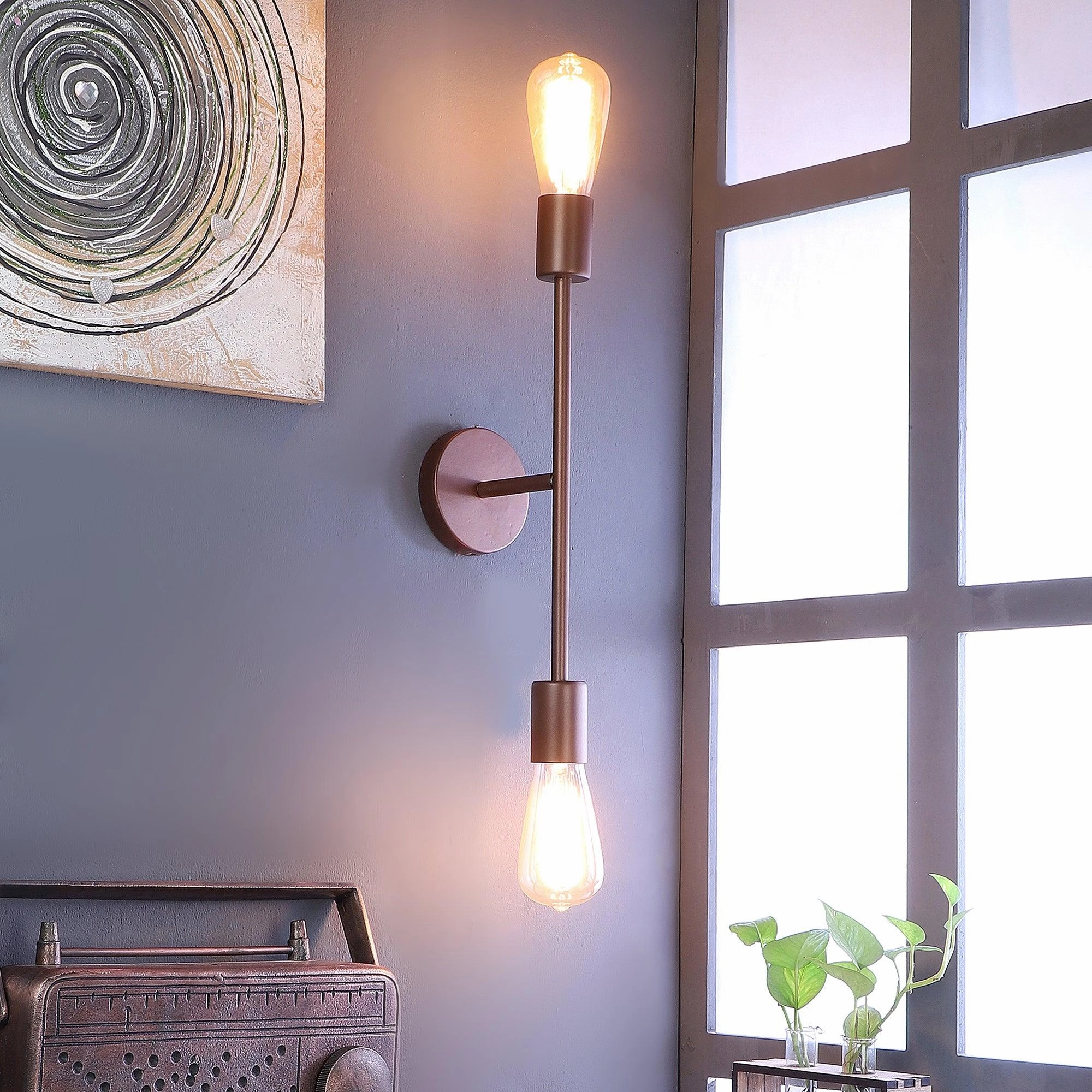 Filo Copper Metal Wall Light by SS Lightings