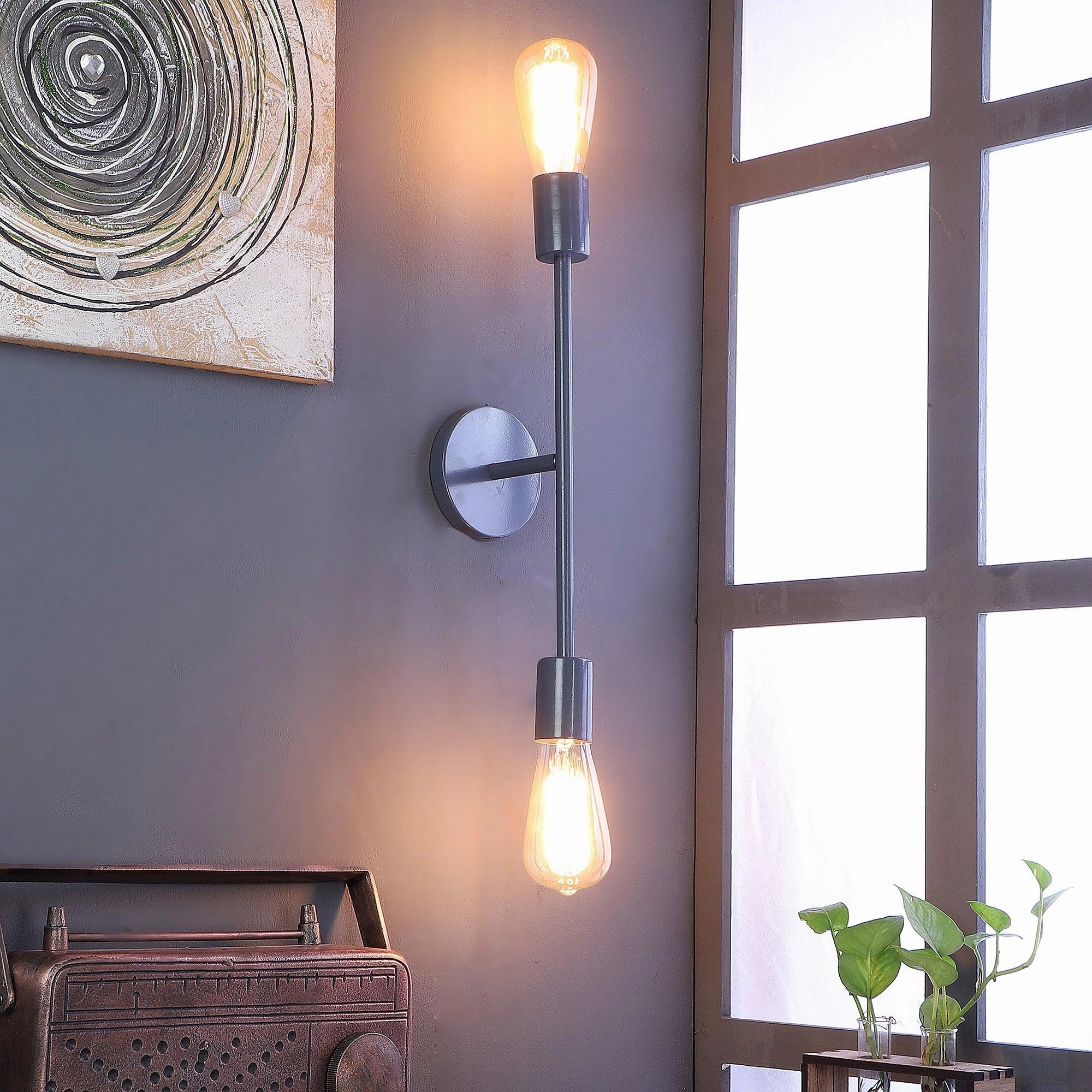 Filo Grey Metal Wall Light by SS Lightings