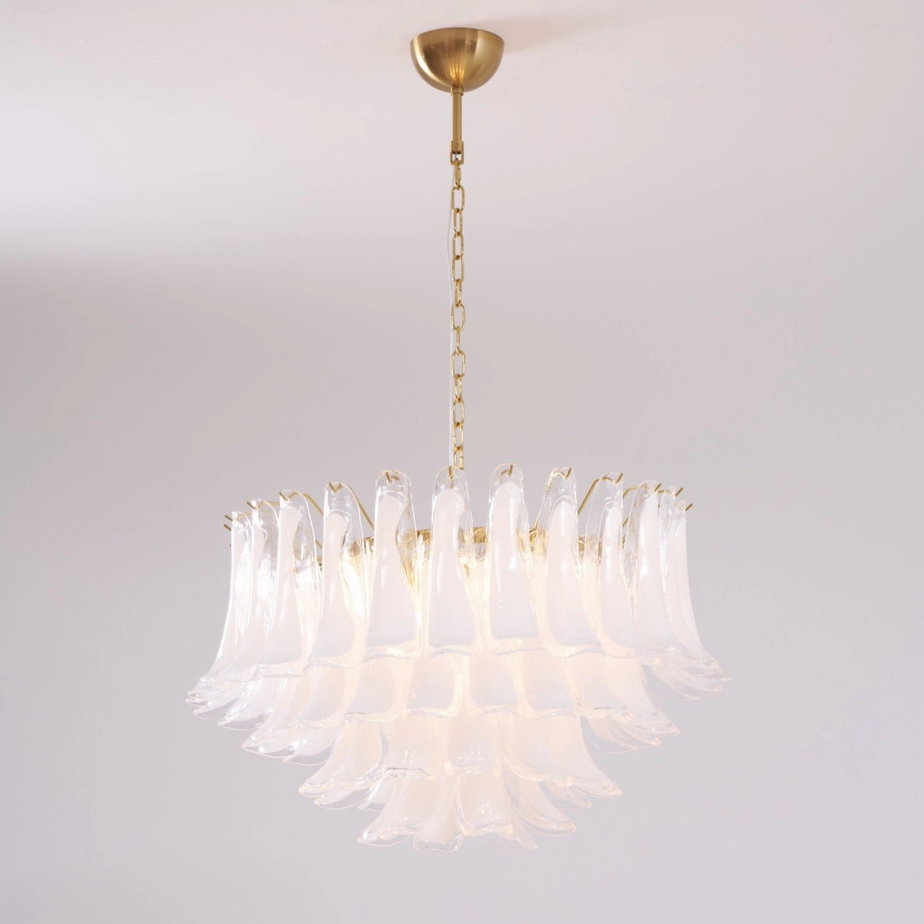 Fiora Pink Glass Chandelier
