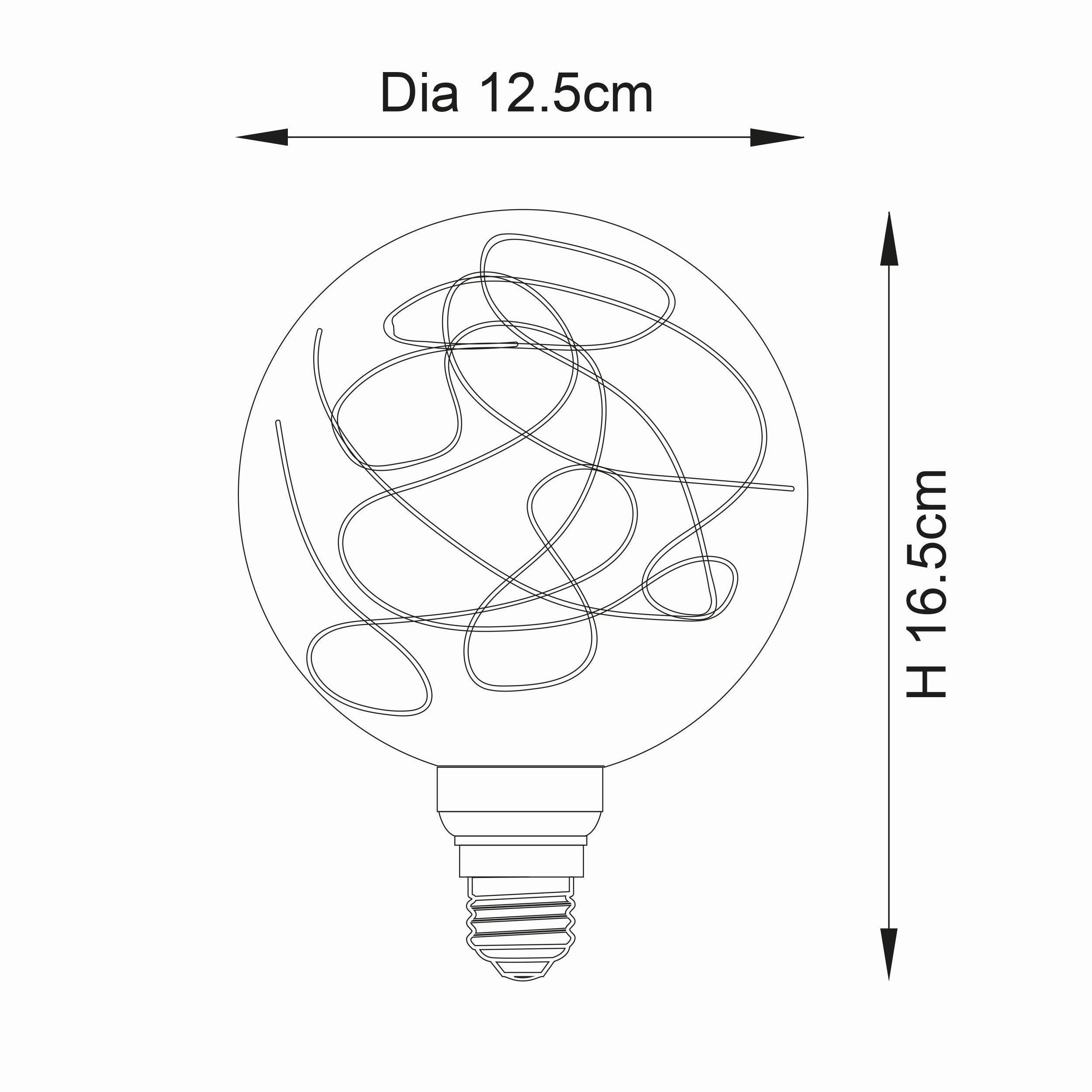 Firefly Clear Glass 1w Decorative E27 LED Light Bulb