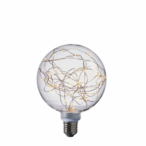 Firefly Clear Glass 1w Decorative E27 LED Light Bulb contemporary ceiling fixture