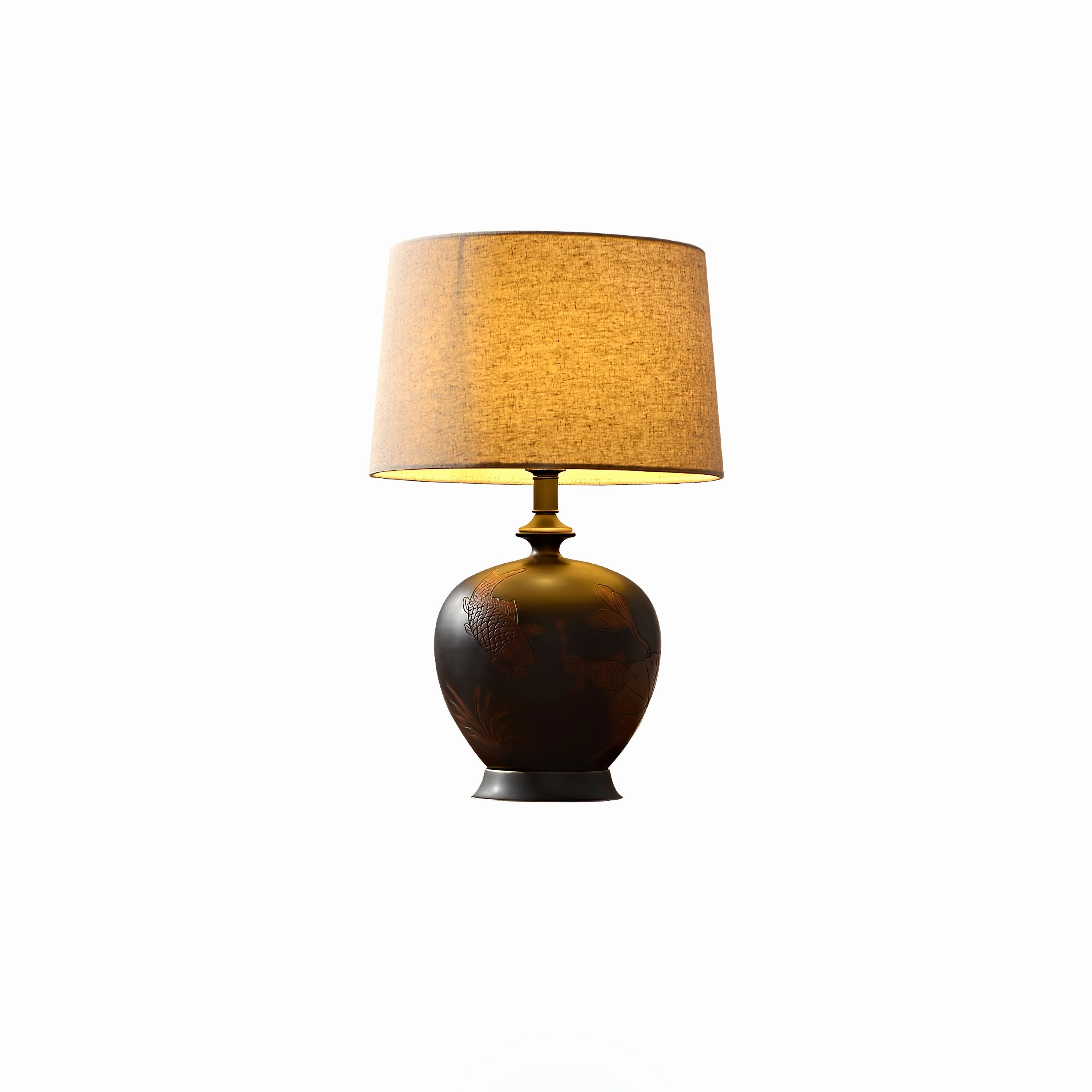 Fish Motif Ceramic Table Lamp