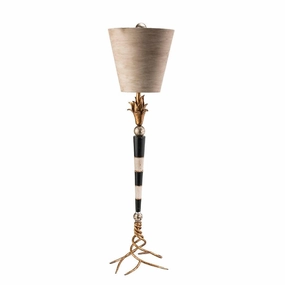 Flambeau 1 Light Table Lamp - Black & Cream energy-saving LED light