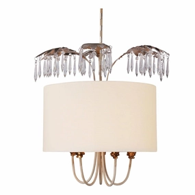 Flambeau Antoinette 5 Light Gold & Silver Ceiling Pendant soft glow ceiling light