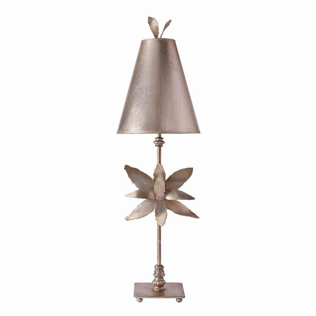 Flambeau Azalea 1 Light Silver Leaf Table Lamp energy-saving LED light