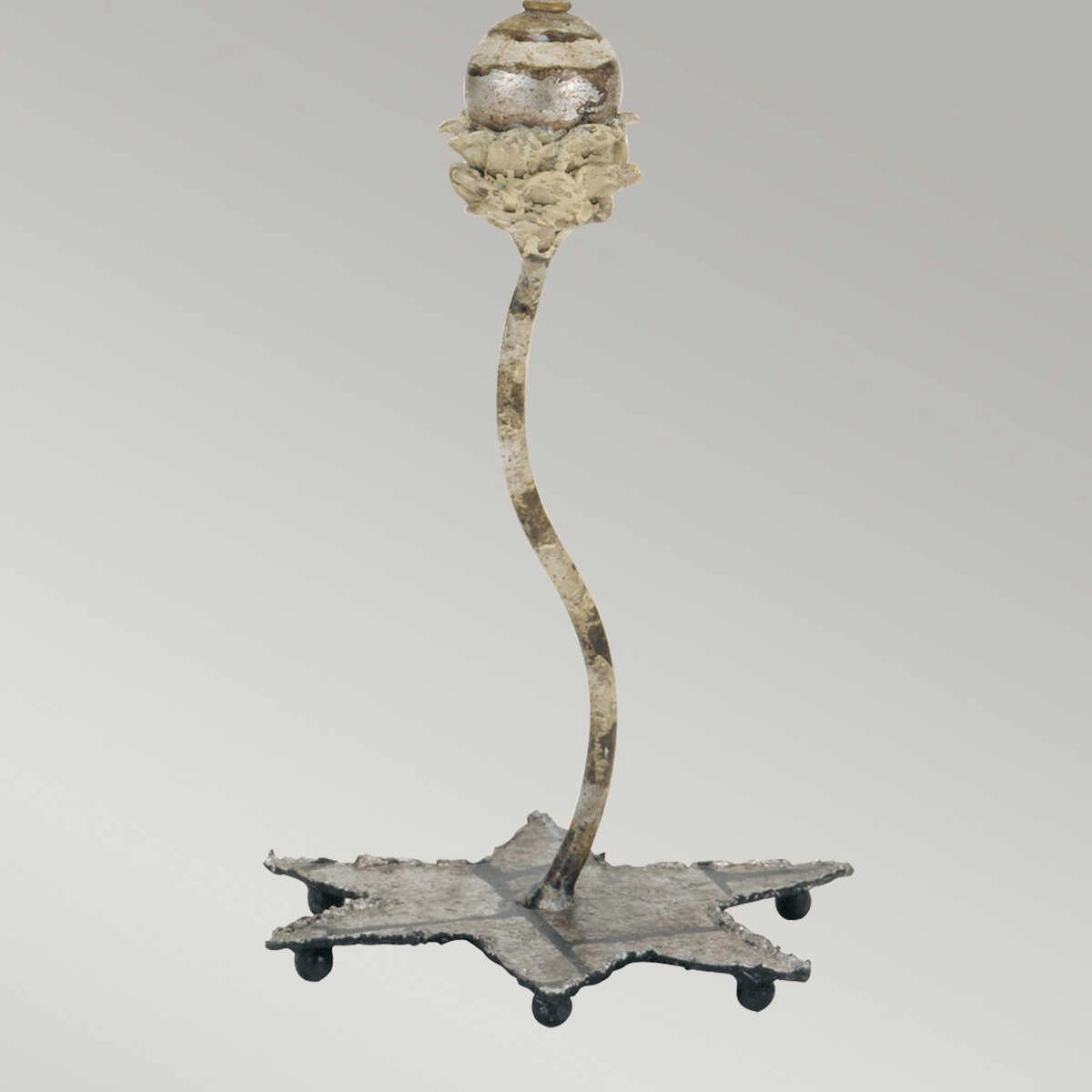Flambeau La Fleurette 1 Light Table Lamp - Cream, Tan & Gold