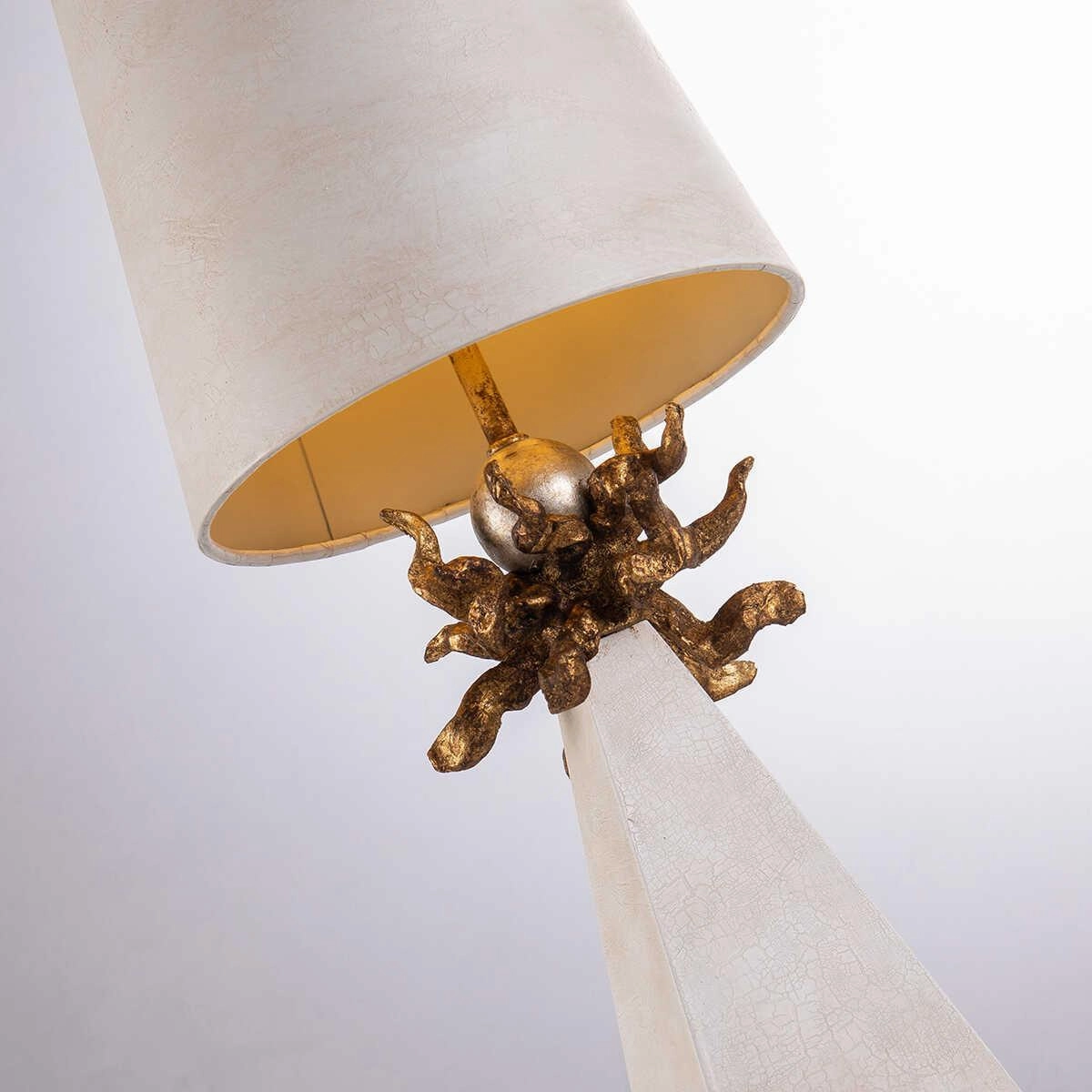 Flambeau Leda 1 Light Table Lamp - Cream Patina