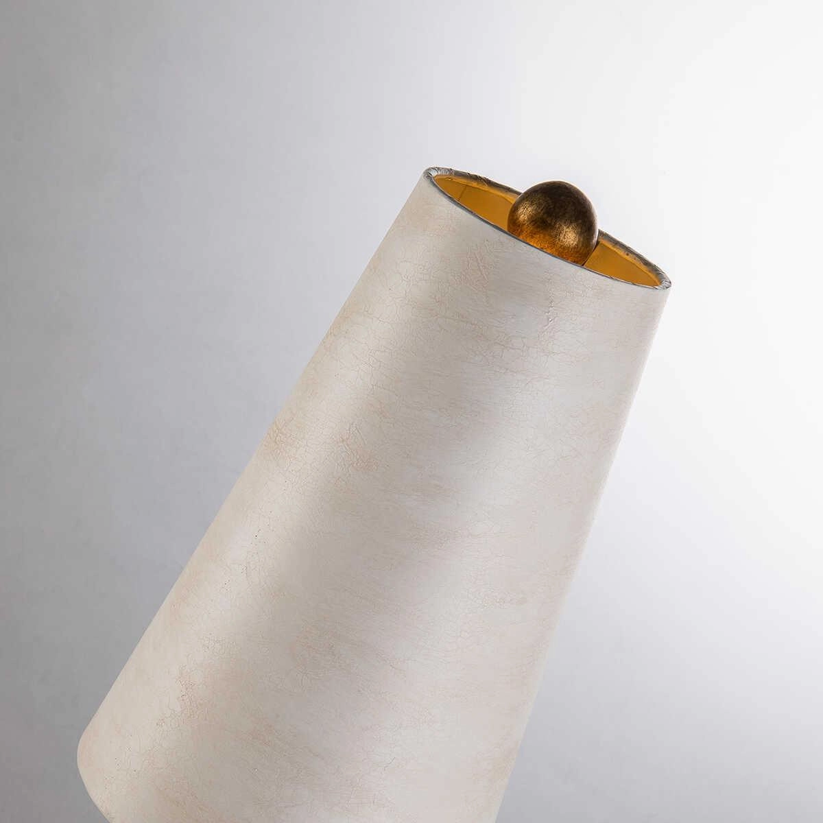Flambeau Leda 1 Light Table Lamp - Cream Patina