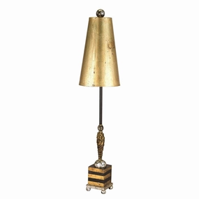 Flambeau Noma Luxe Black & Gold 1 Light Table Lamp energy-saving LED light