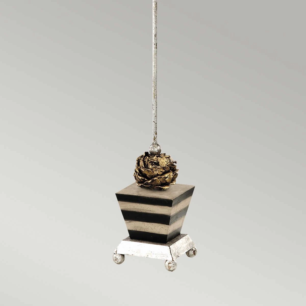 Flambeau Peony 1 Light Table Lamp - Taupe & Black