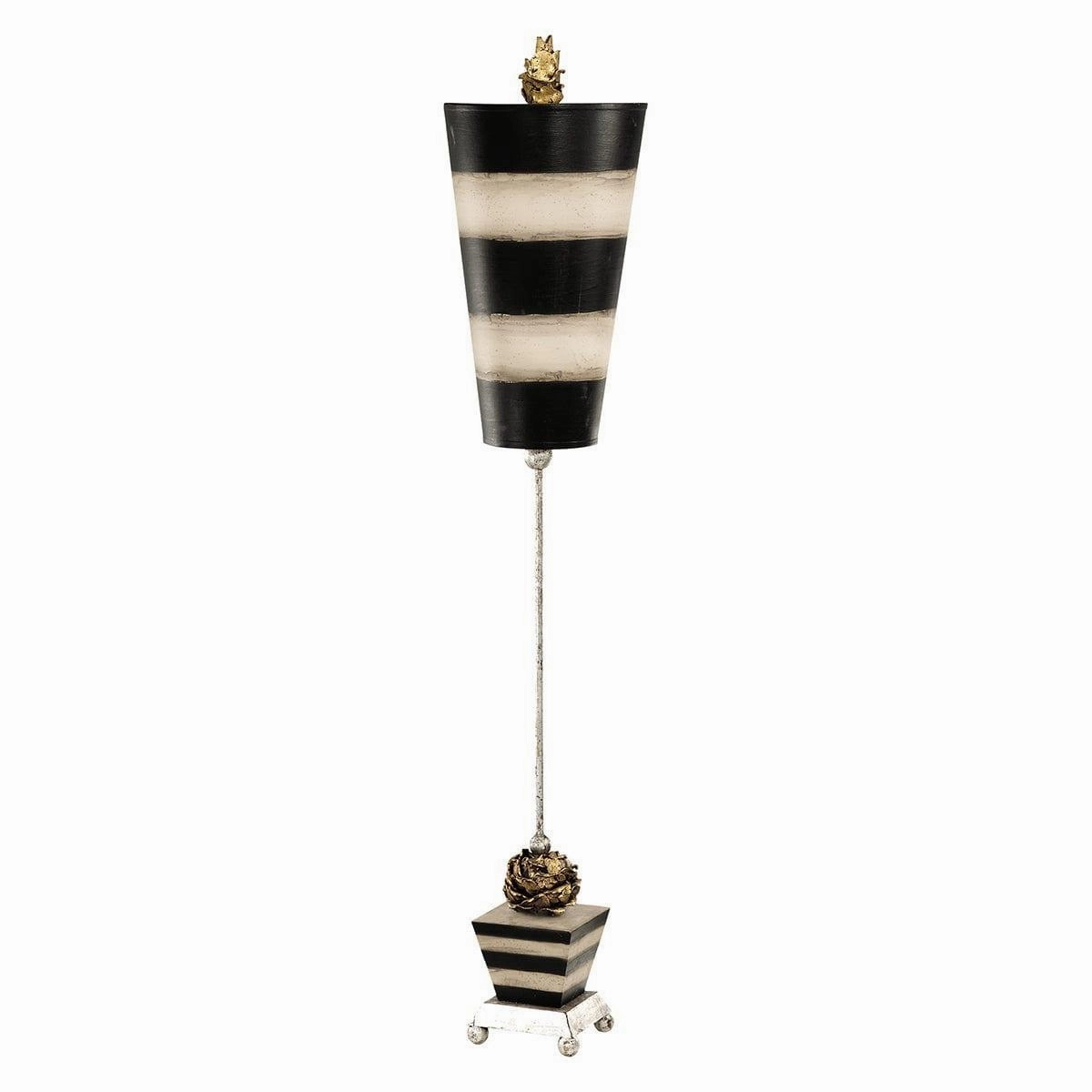 Flambeau Peony 1 Light Table Lamp - Taupe & Black energy-saving LED light