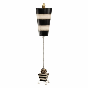 Flambeau Peony 1 Light Table Lamp - Taupe & Black energy-saving LED light