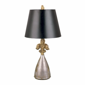 Flambeau Rodrigue 1 Light Table Lamp - Silver & Gold energy-saving LED light