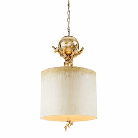 Flambeau Trellis 1 Light Patina & Silver Ceiling Pendant soft glow ceiling light