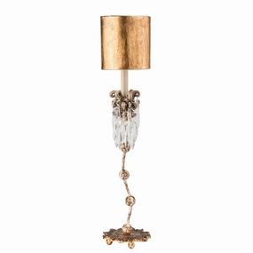 Flambeau Venetian 1 Light Table Lamp - Beige Patina & Gold energy-saving LED light