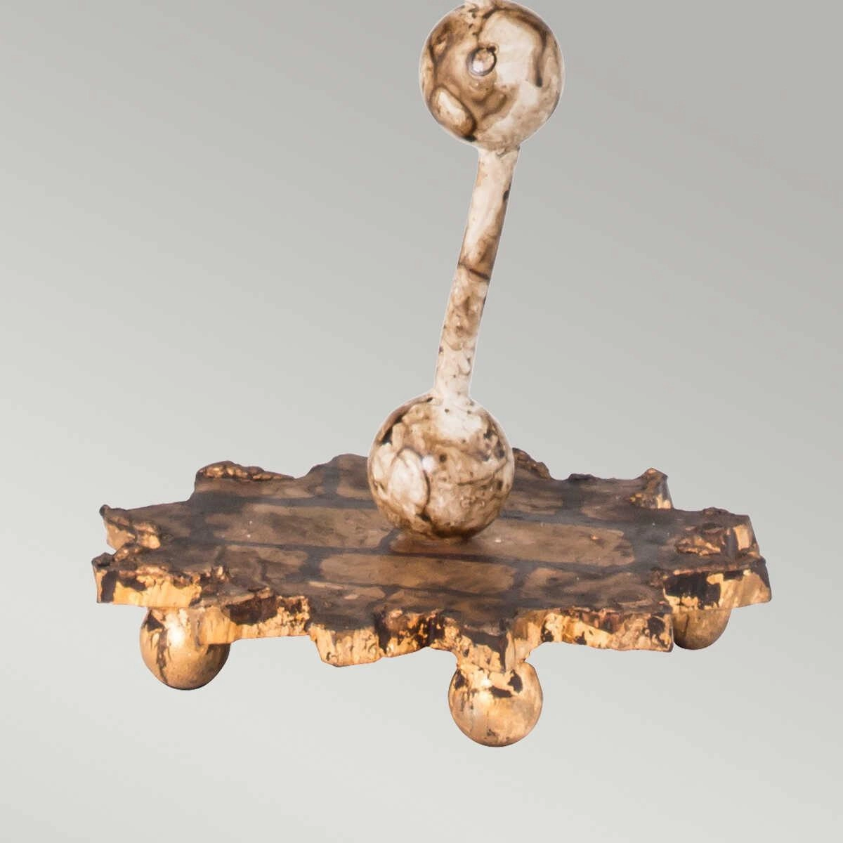 Flambeau Venetian 1 Light Table Lamp - Beige Patina & Gold