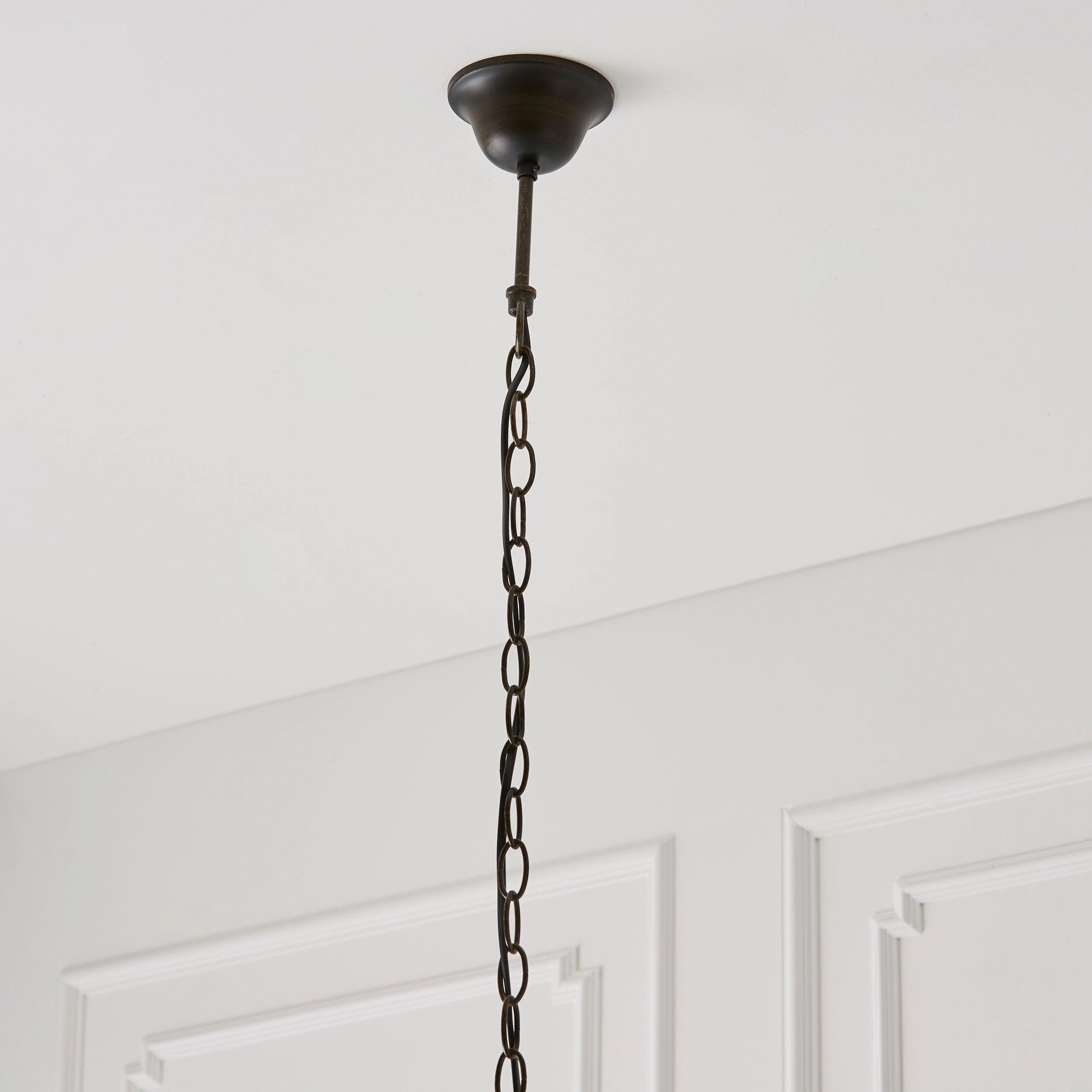 Flame Dragonfly Medium Tiffany Ceiling Light - 3 Bulb Fitting