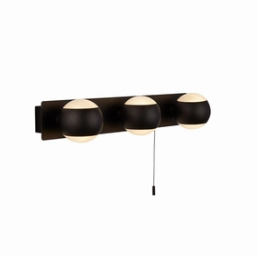 Flare 3 Light Black Ball Bathroom Up/Down Wall Light vintage desk lamp