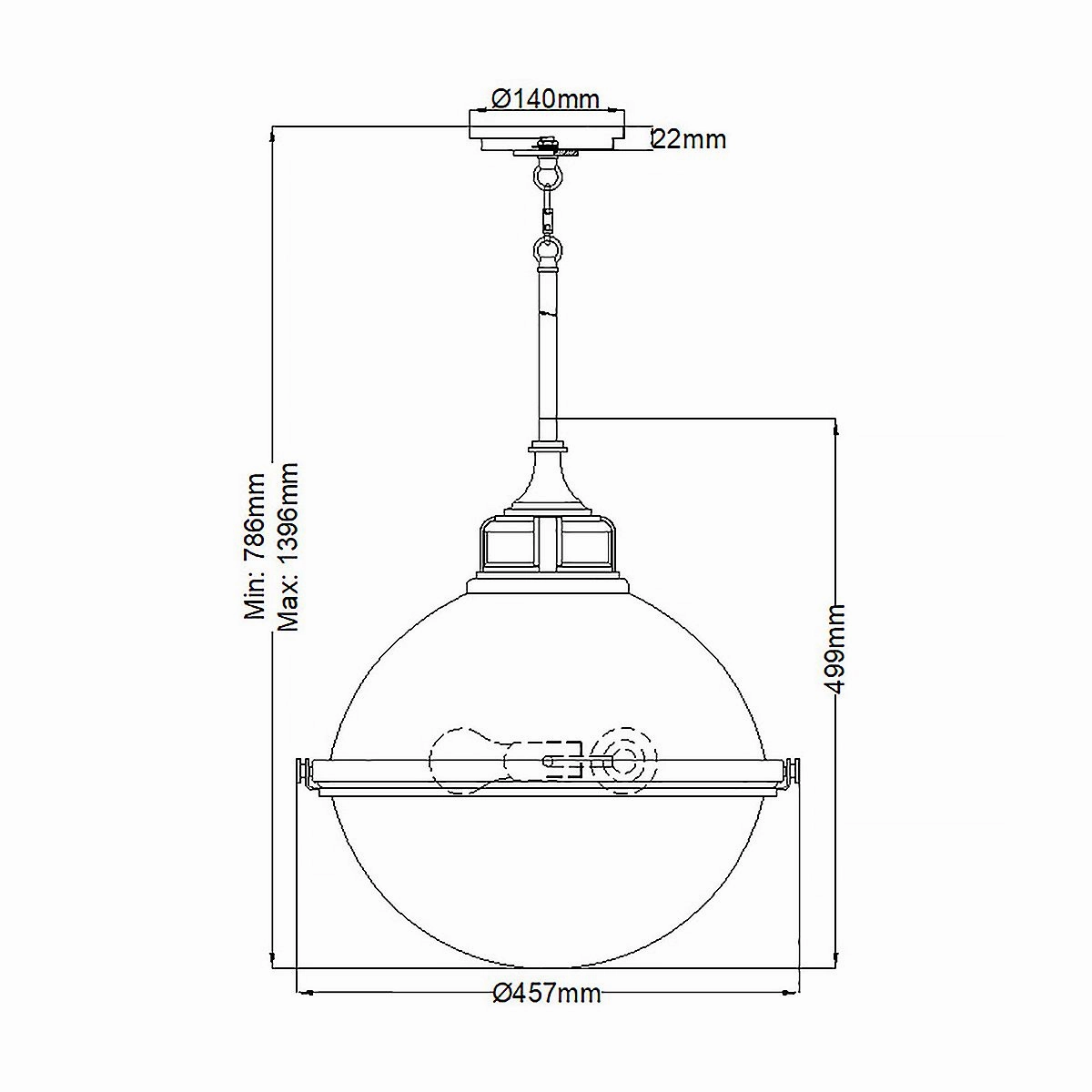 Fletcher 3 Light Zinc and Brass Ceiling Pendant Light