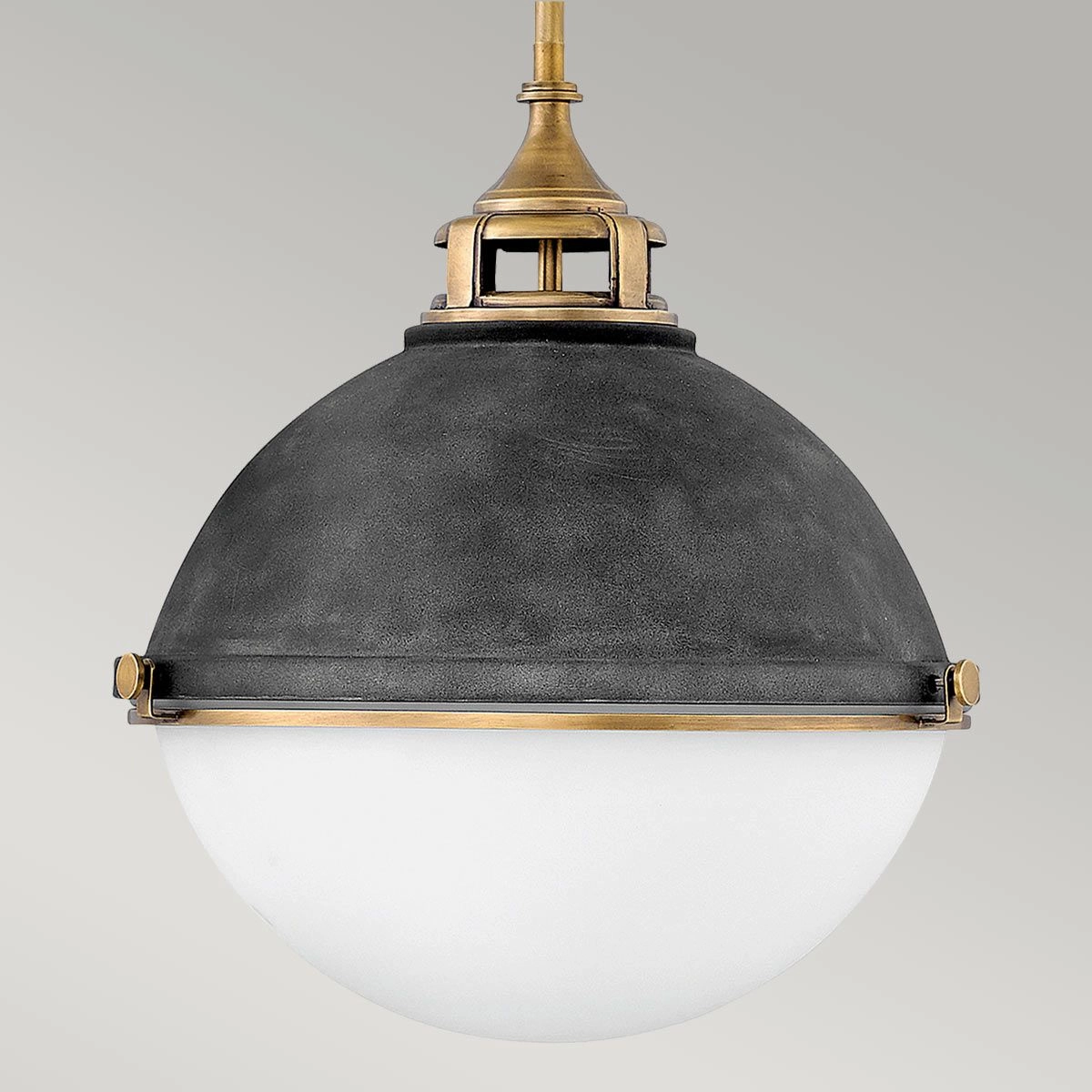 Fletcher 3 Light Zinc and Brass Ceiling Pendant Light