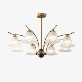 Flora Brass Chandelier minimalist reading light