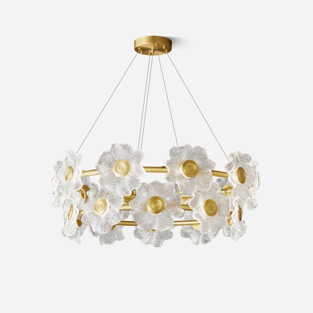 Flora Glass Chandelier surface mount ceiling lamp