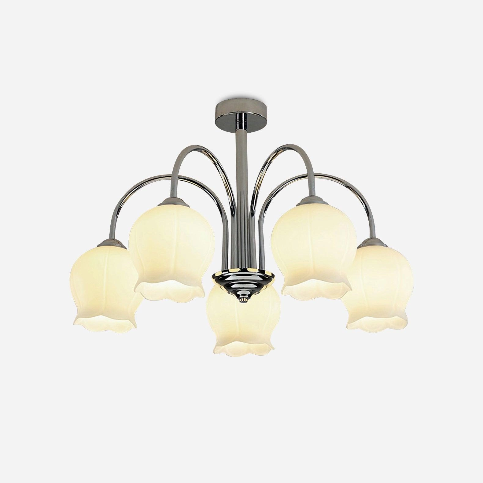 Floral Glass Chandelier minimalist reading light