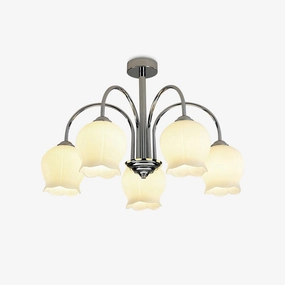 Floral Glass Chandelier minimalist reading light
