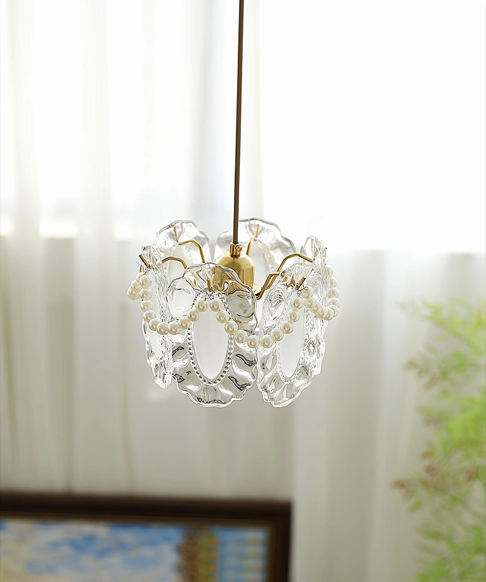 Floral Glass Pendant Lamp