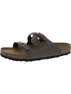 Florida BS Womens Leather Slides Footbed Sandals