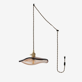 Flower Petal Glass Pendant Swag Light surface mount ceiling lamp