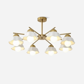 Flower Shade Chandelier minimalist reading light