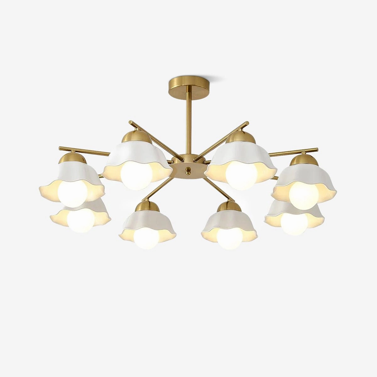 Flower Shade Chandelier minimalist reading light