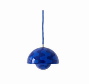 FLOWERPOT PENDEL VP10 COBOLT BL OG TWILIGHT BL PATTERN indoor LED wall lamp