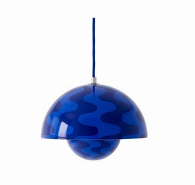 FLOWERPOT PENDEL VP1 COBOLT BL OG TWILIGHT BL PATTERN indoor LED wall lamp