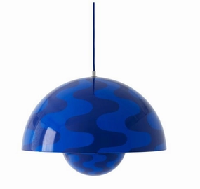 FLOWERPOT PENDEL VP2 COBOLT BL OG TWILIGHT BL PATTERN indoor LED wall lamp
