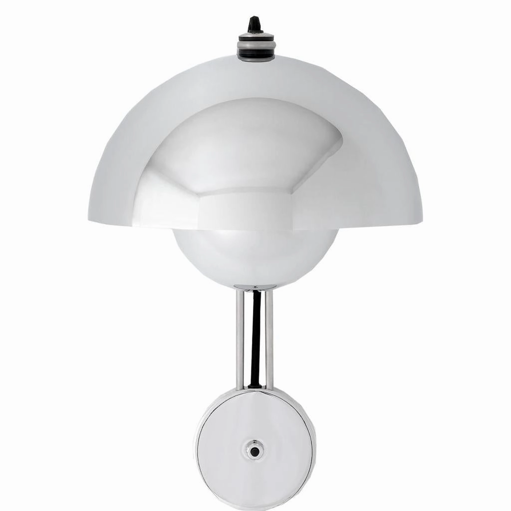 FLOWERPOT VP8 KROM PLATED VGLAMPE indoor LED wall lamp