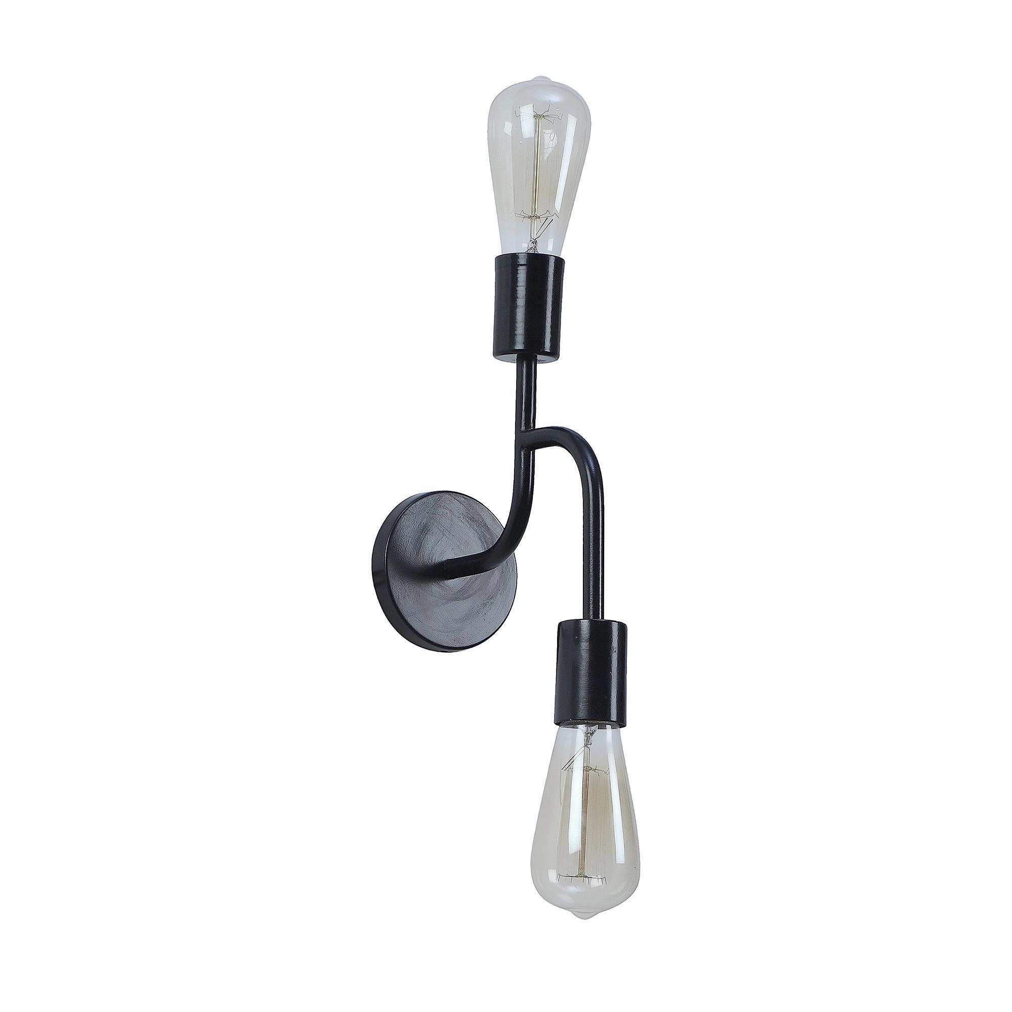 Flute Black Metal Wall Light by SS Lightings