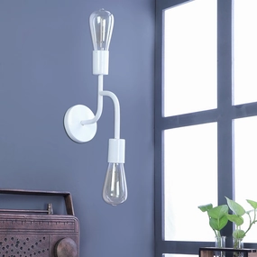 Flute White Metal Wall Light by SS Lightings decorative ceiling fixture