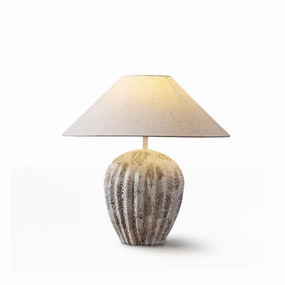Fluted Ceramic Table Lamp weatherproof outdoor lamp