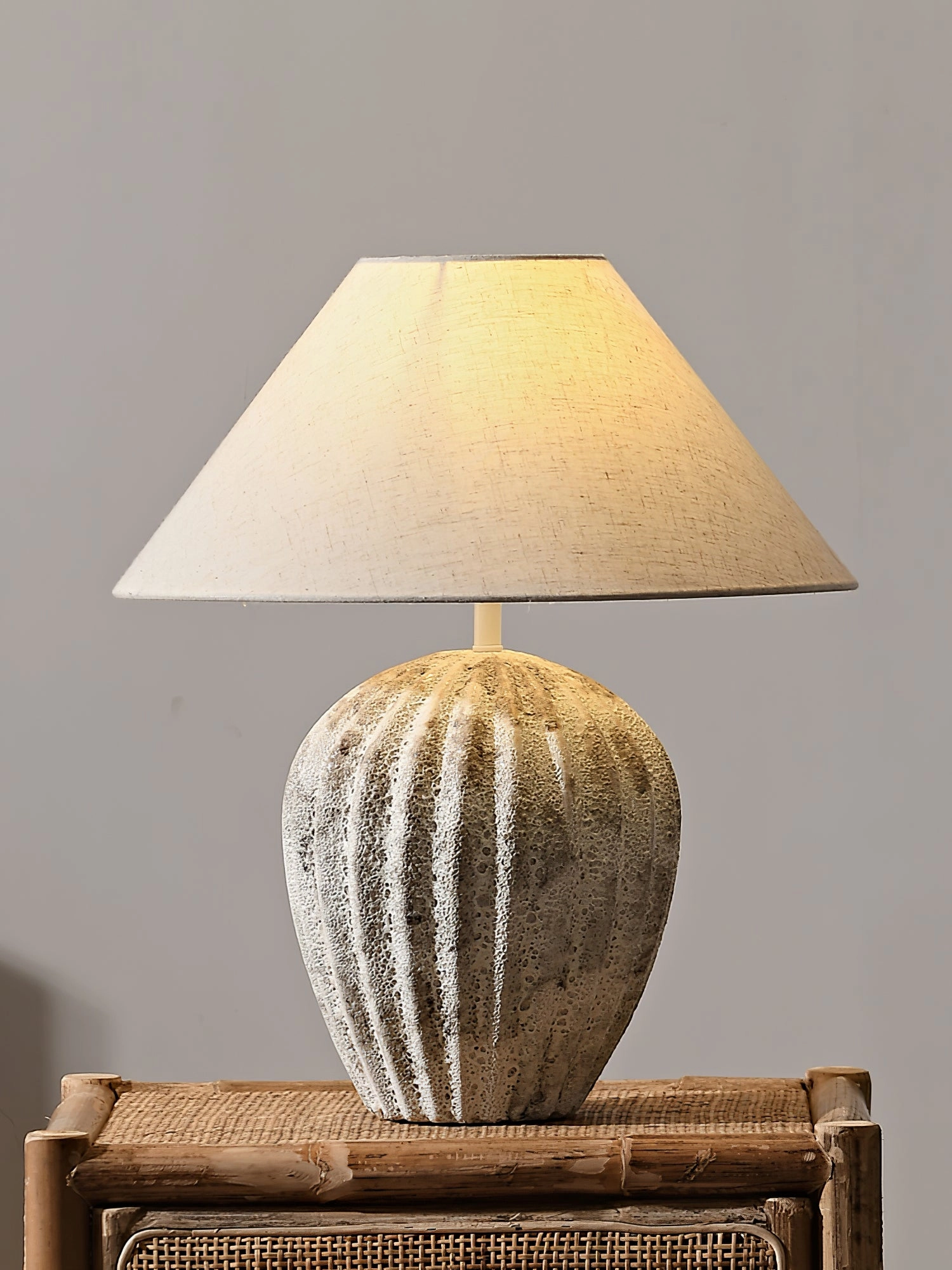 Fluted Ceramic Table Lamp