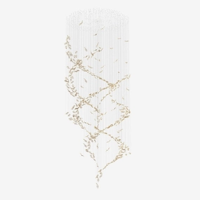 Fluttering Leaves Chandelier minimalist reading light