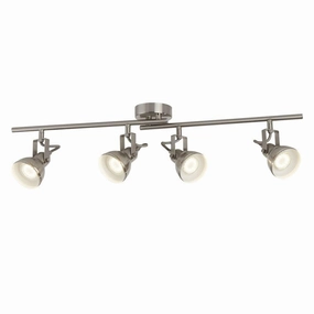 Focus 4 Light Silver Adjustable Split-Bar Spotlights ambient ceiling fixture