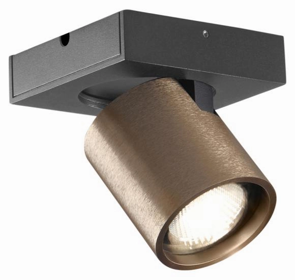 FOCUS MINI 1 SPOT ROSE GOLD 2700K tall arc lamp for living room