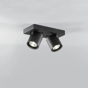 Focus Mini 2 Spots Sort LED tall arc lamp for living room