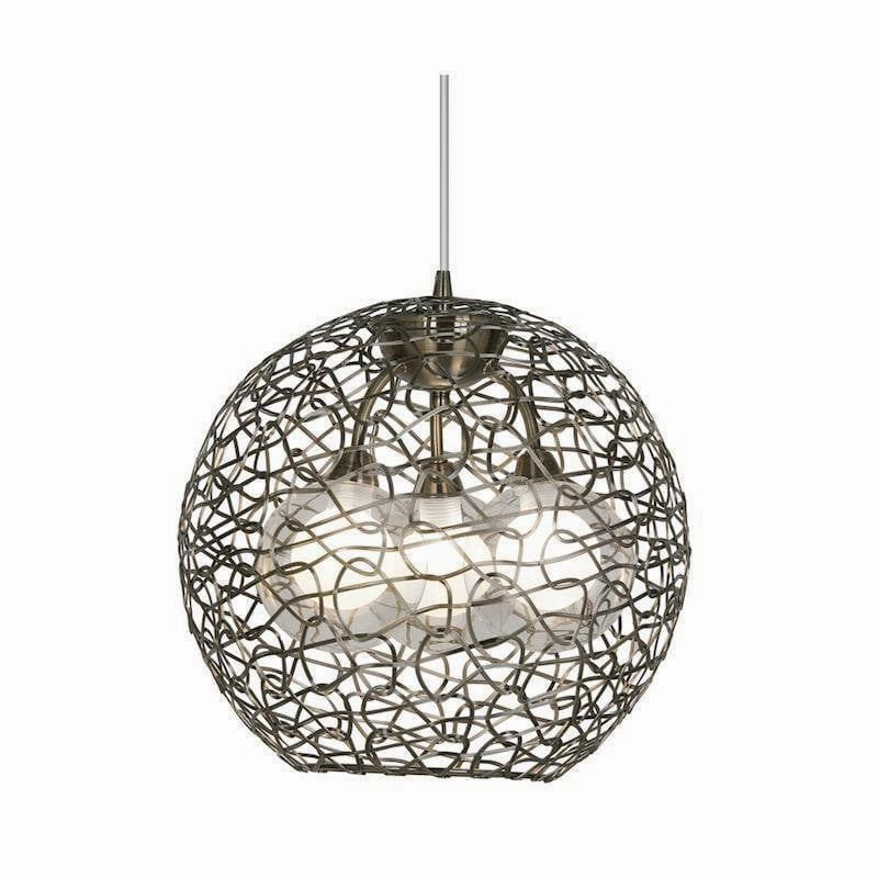 Foley 3 Light Antique Brass Pendant Ceiling Light soft glow ceiling light