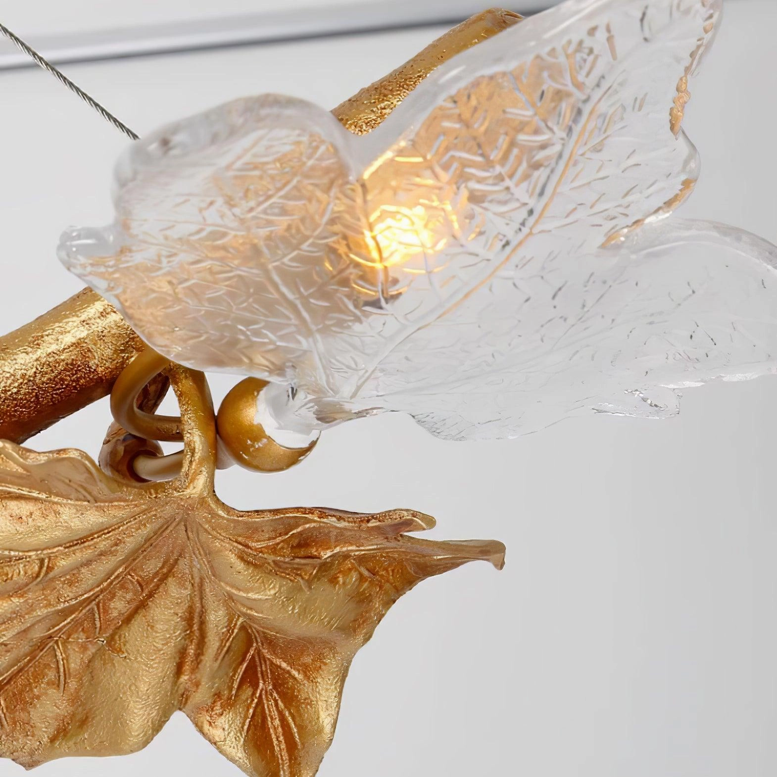 Folio Branch Brass Chandelier