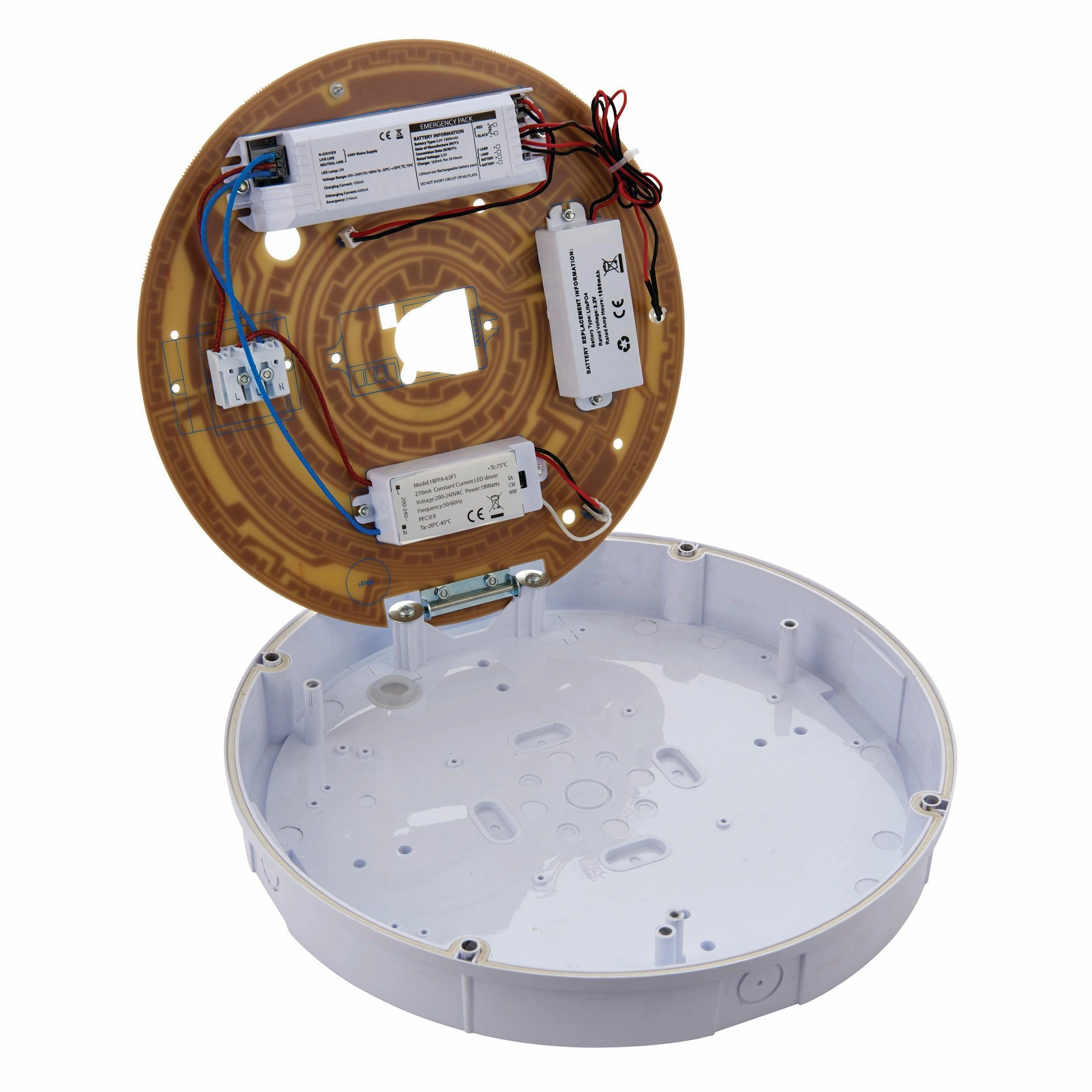 Forca Colour Changing LED Bulkhead with Emergency Backup IP65 18W