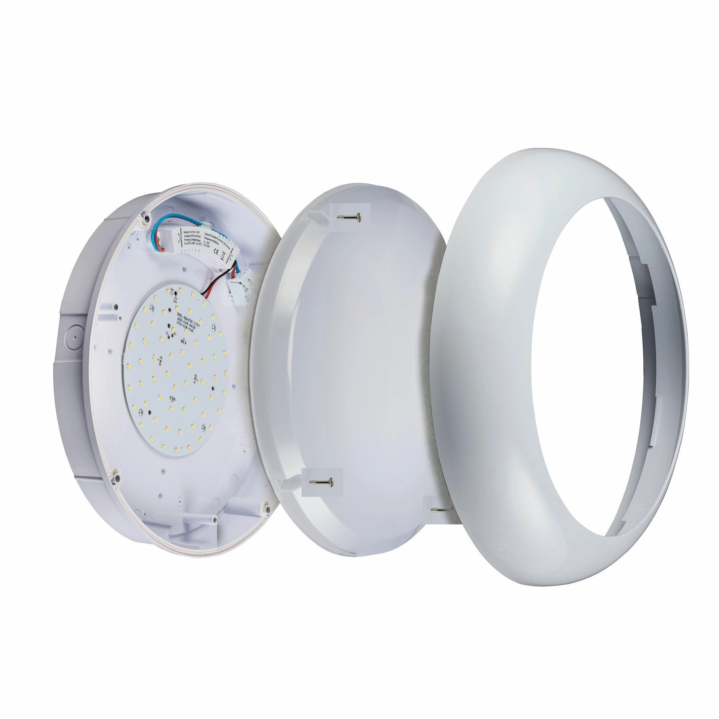 Forca LED White Outdoor Bulkhead Light IP65 12W - Cool White