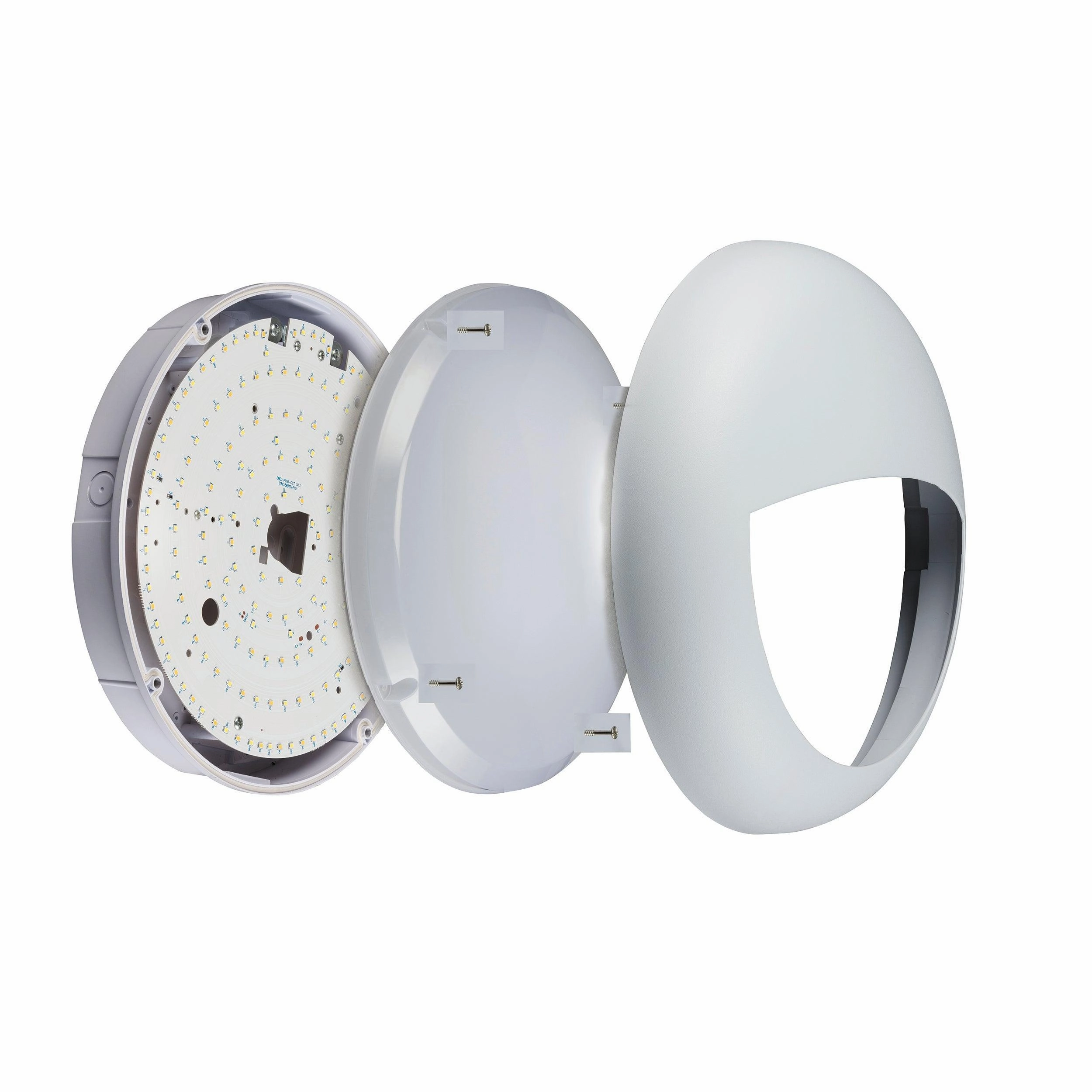 Forca White Outdoor Flush Bulkhead Light IP65 18W - CCT
